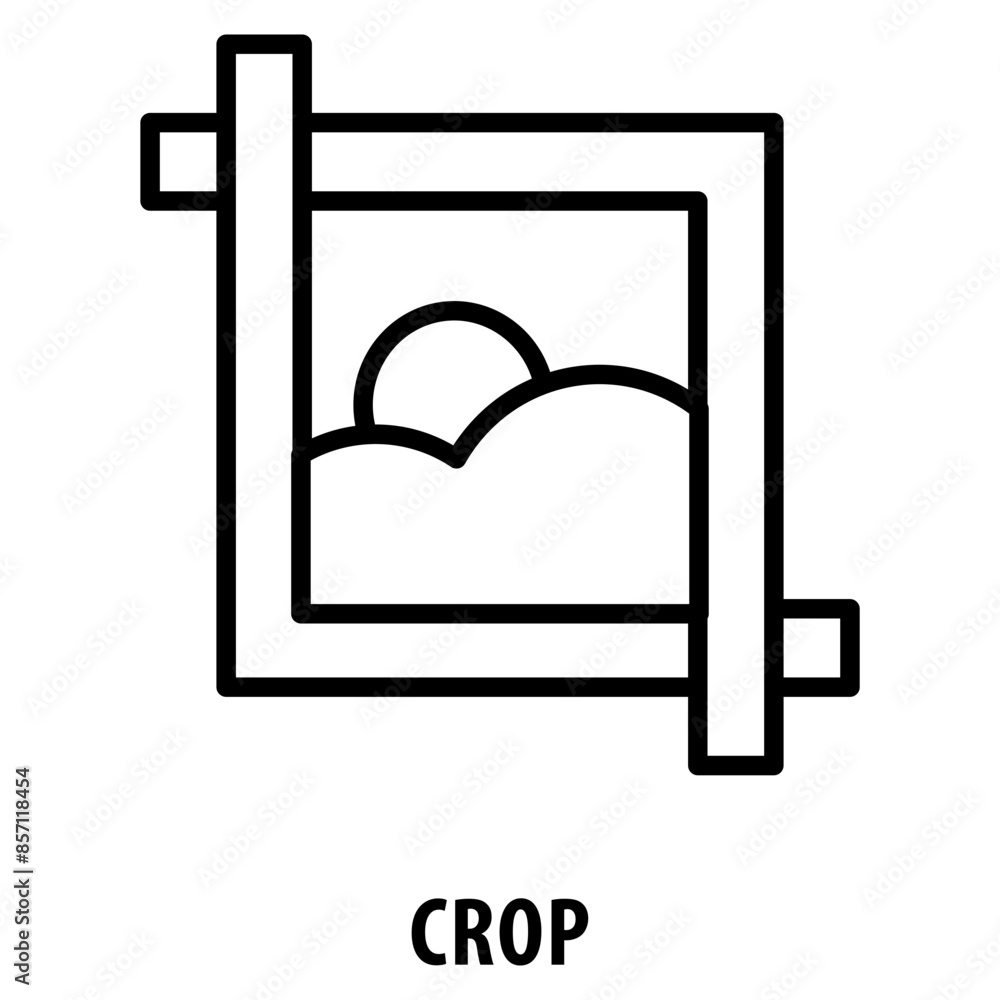 Poster crop icon simple and easy to edit for your design elements