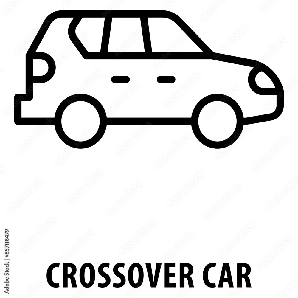 Poster crossover car icon simple and easy to edit for your design elements
