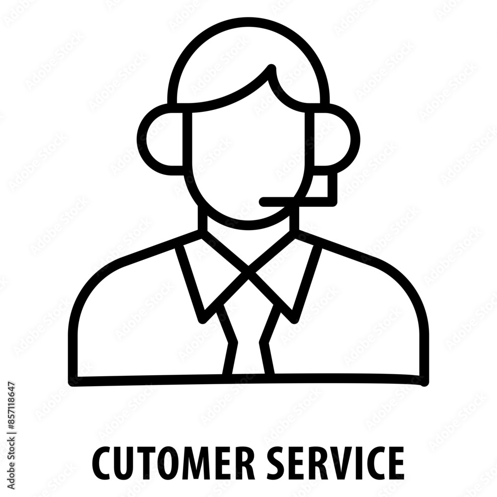 Poster cutomer service icon simple and easy to edit for your design elements