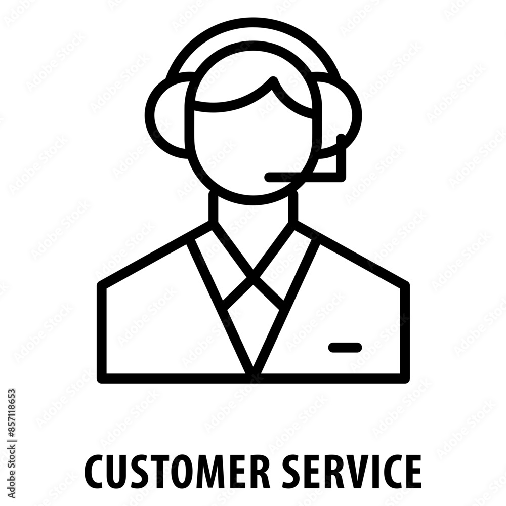 Poster customer service icon simple and easy to edit for your design elements