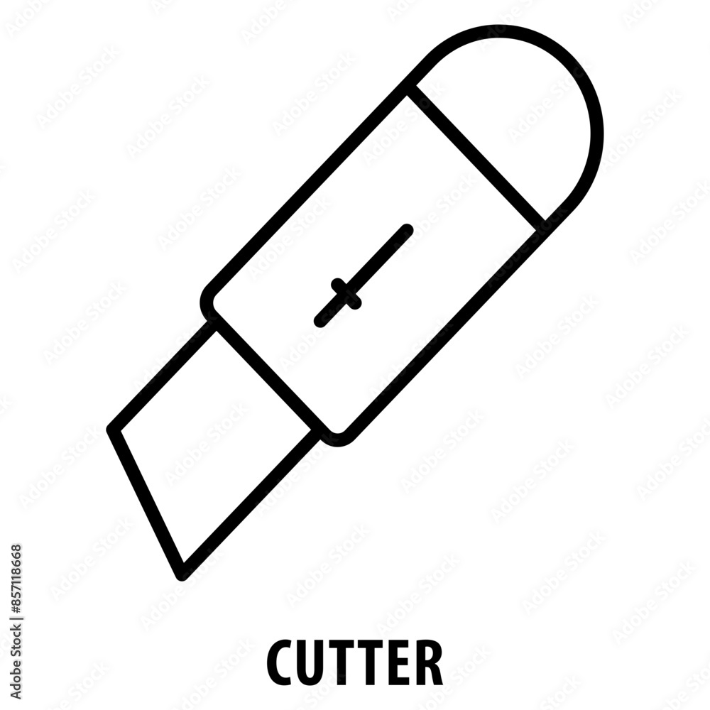 Poster cutter icon simple and easy to edit for your design elements