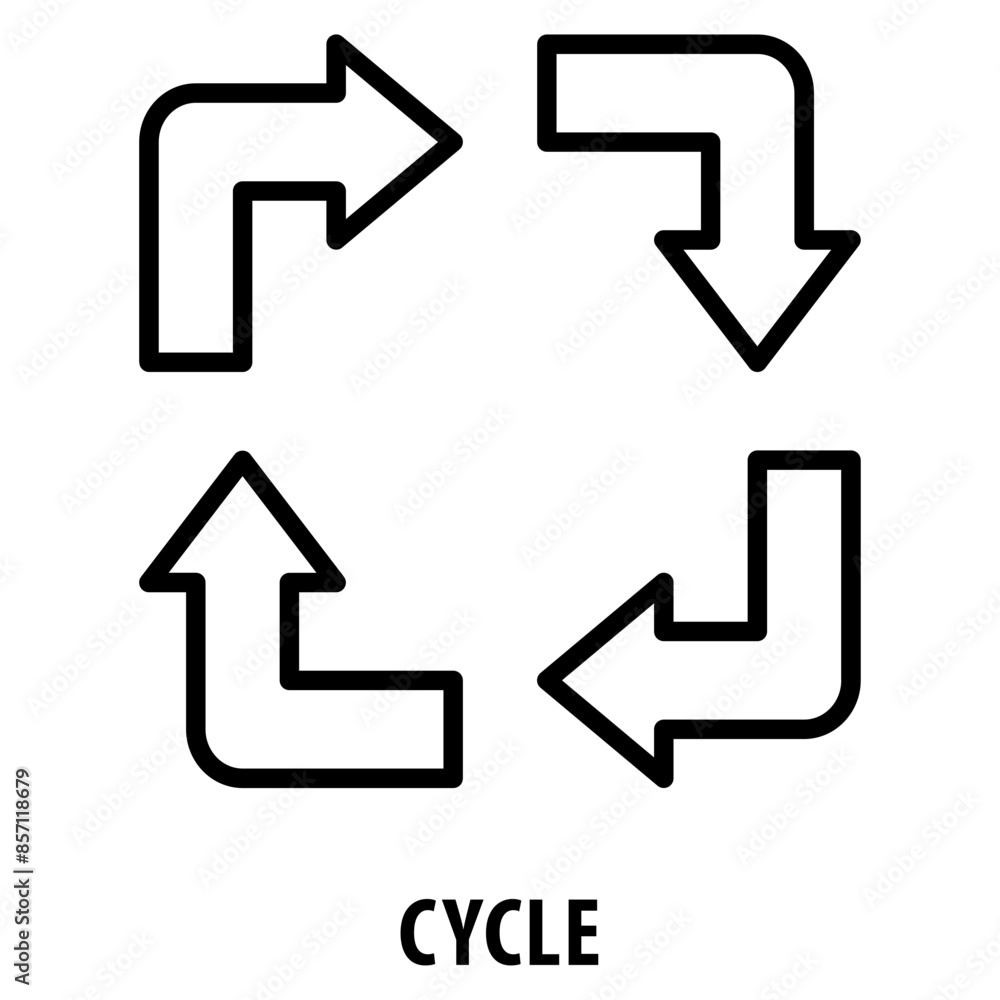 Poster cycle icon simple and easy to edit for your design elements