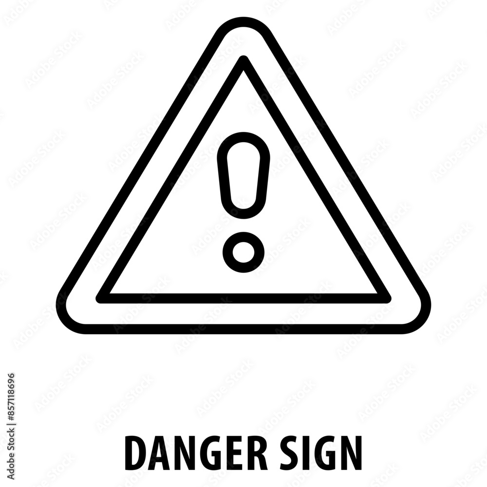 Poster danger sign icon simple and easy to edit for your design elements
