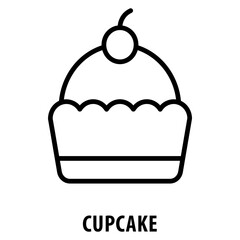 Cupcake Icon simple and easy to edit for your design elements