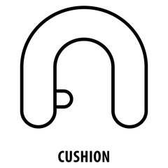 Cushion Icon simple and easy to edit for your design elements