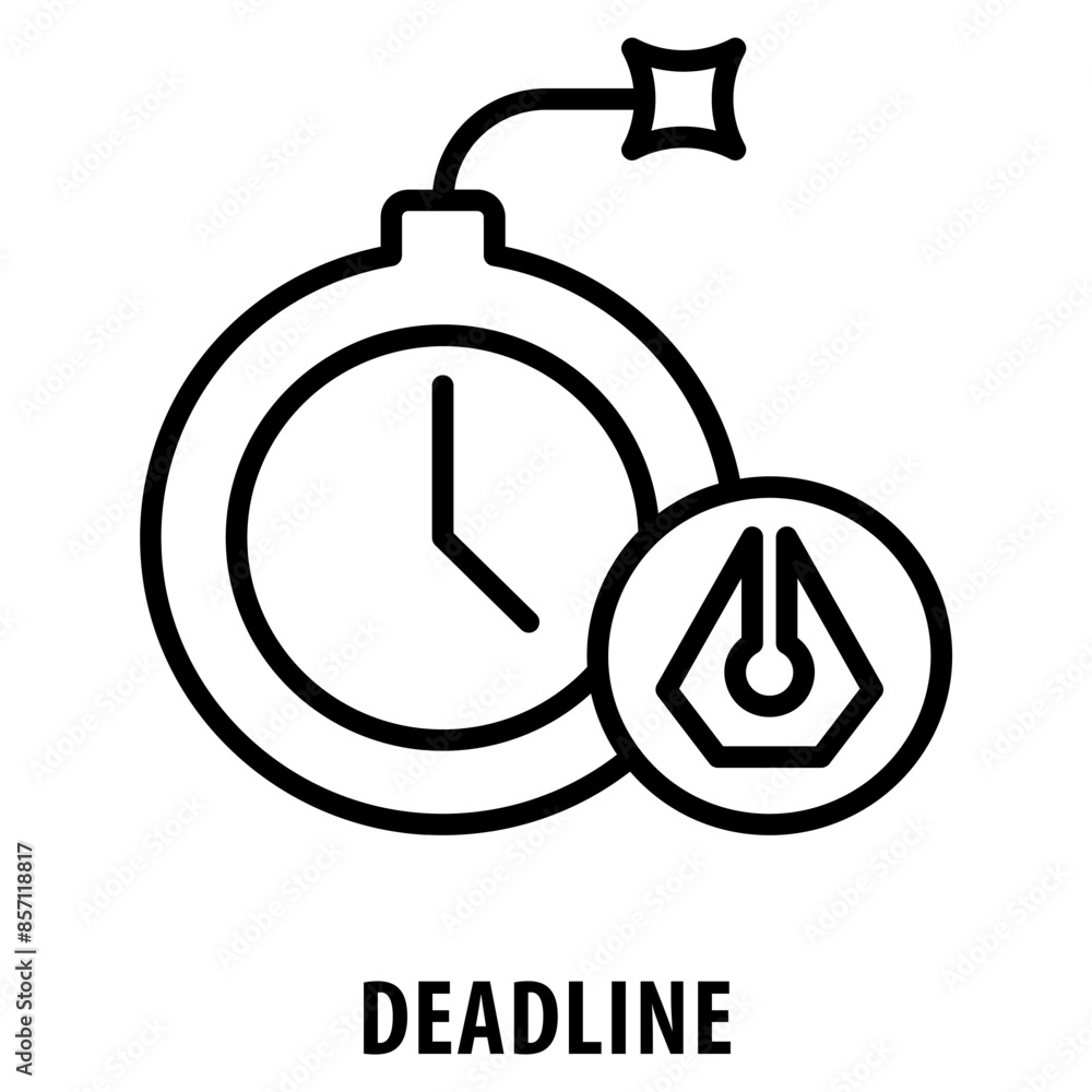 Aufkleber deadline icon simple and easy to edit for your design elements