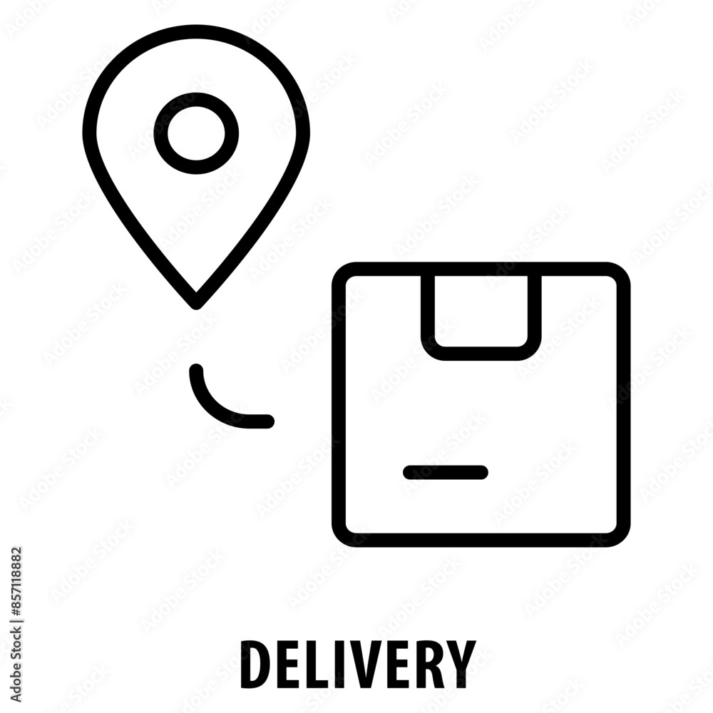 Poster delivery icon simple and easy to edit for your design elements
