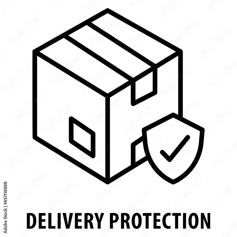 Poster delivery protection icon simple and easy to edit for your design elements