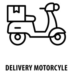 delivery motorcyle Icon simple and easy to edit for your design elements