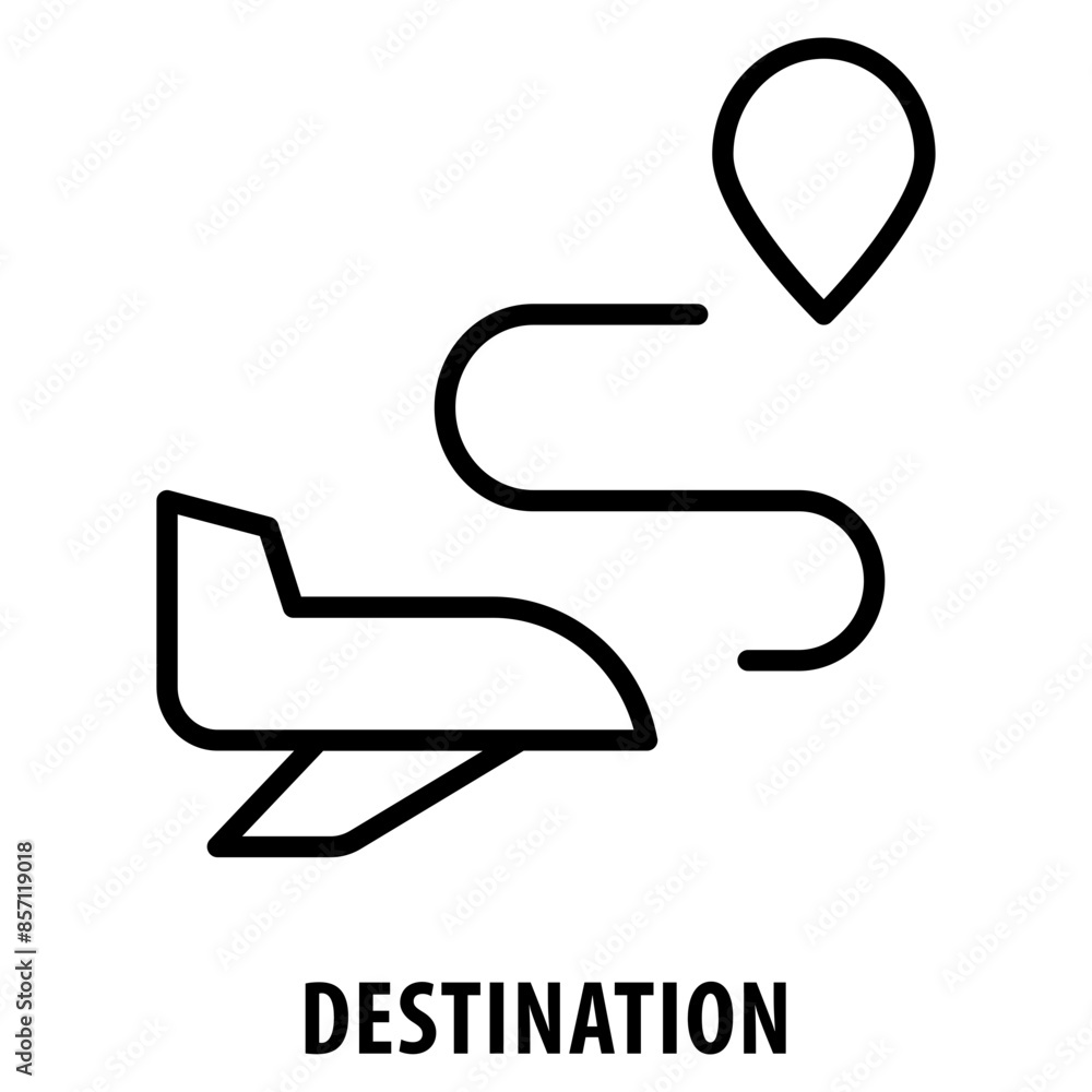 Poster destination icon simple and easy to edit for your design elements