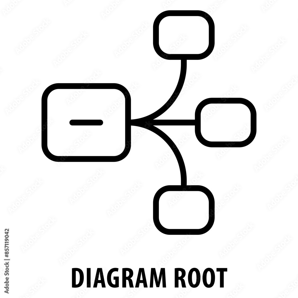 Poster diagram root icon simple and easy to edit for your design elements