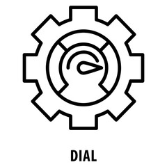 Dial Icon simple and easy to edit for your design elements