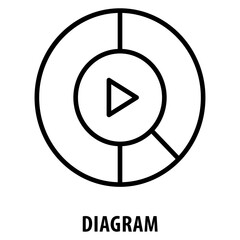 Diagram Icon simple and easy to edit for your design elements