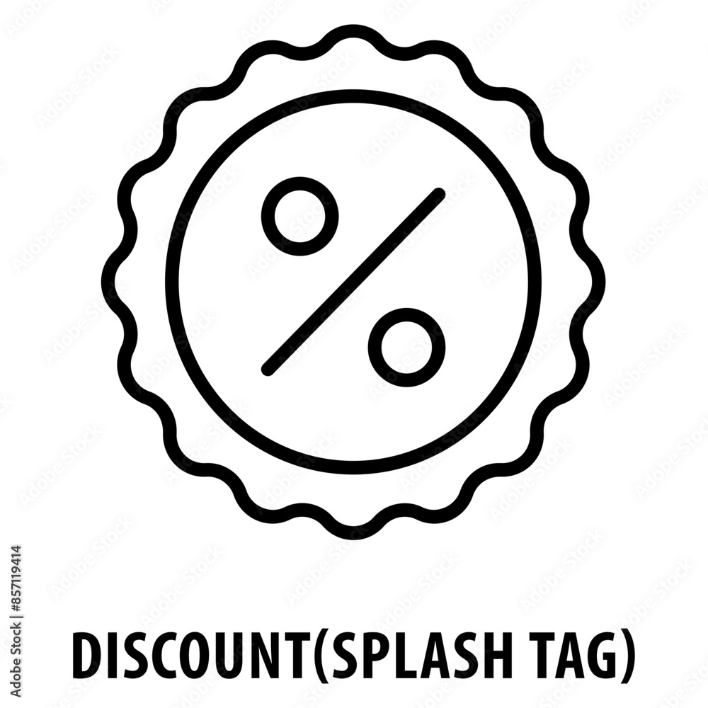 Poster discountsplash tag icon simple and easy to edit for your design elements