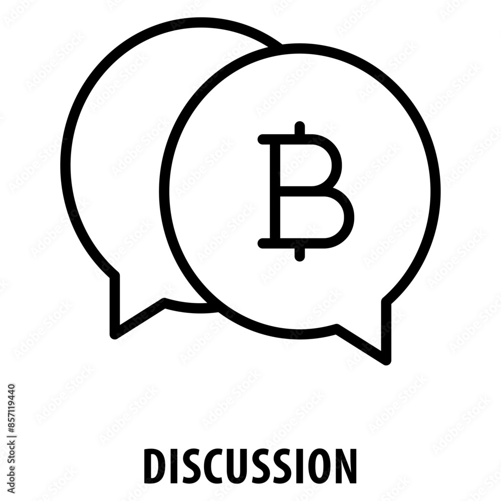 Poster discussion icon simple and easy to edit for your design elements