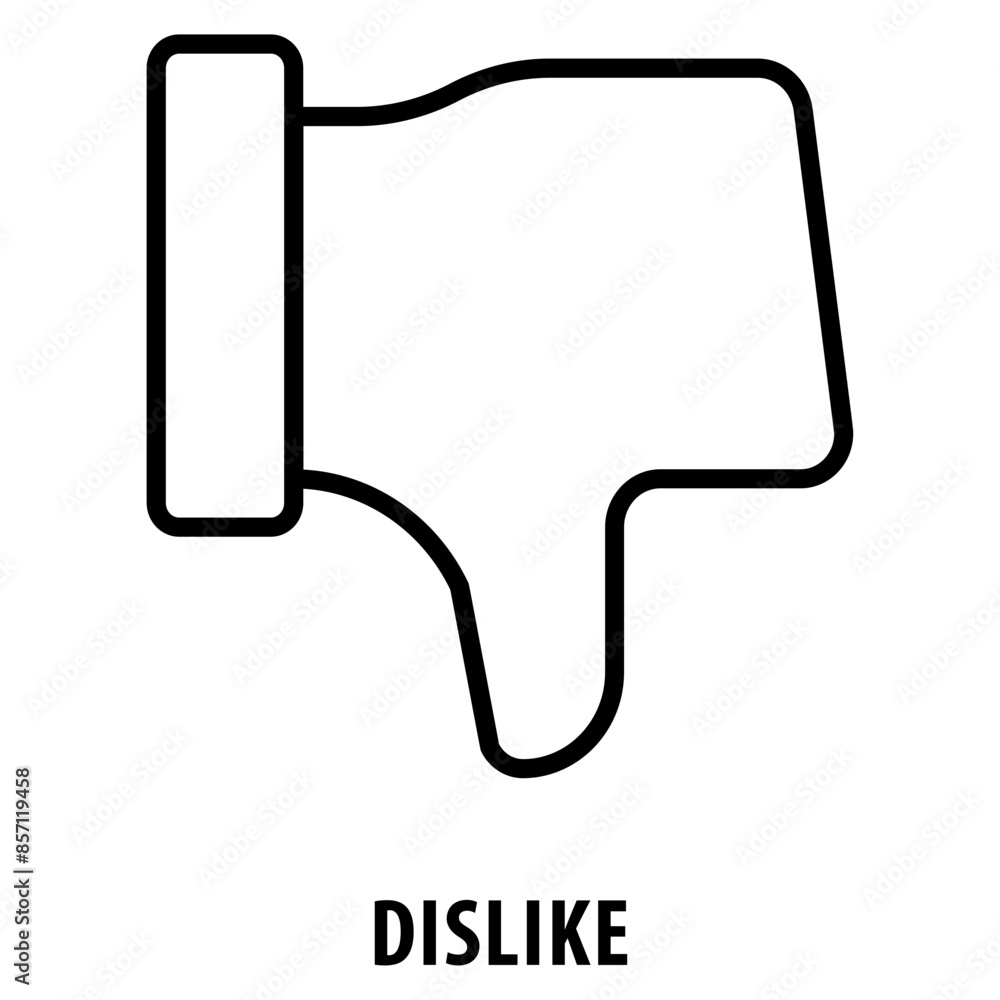 Aufkleber dislike icon simple and easy to edit for your design elements