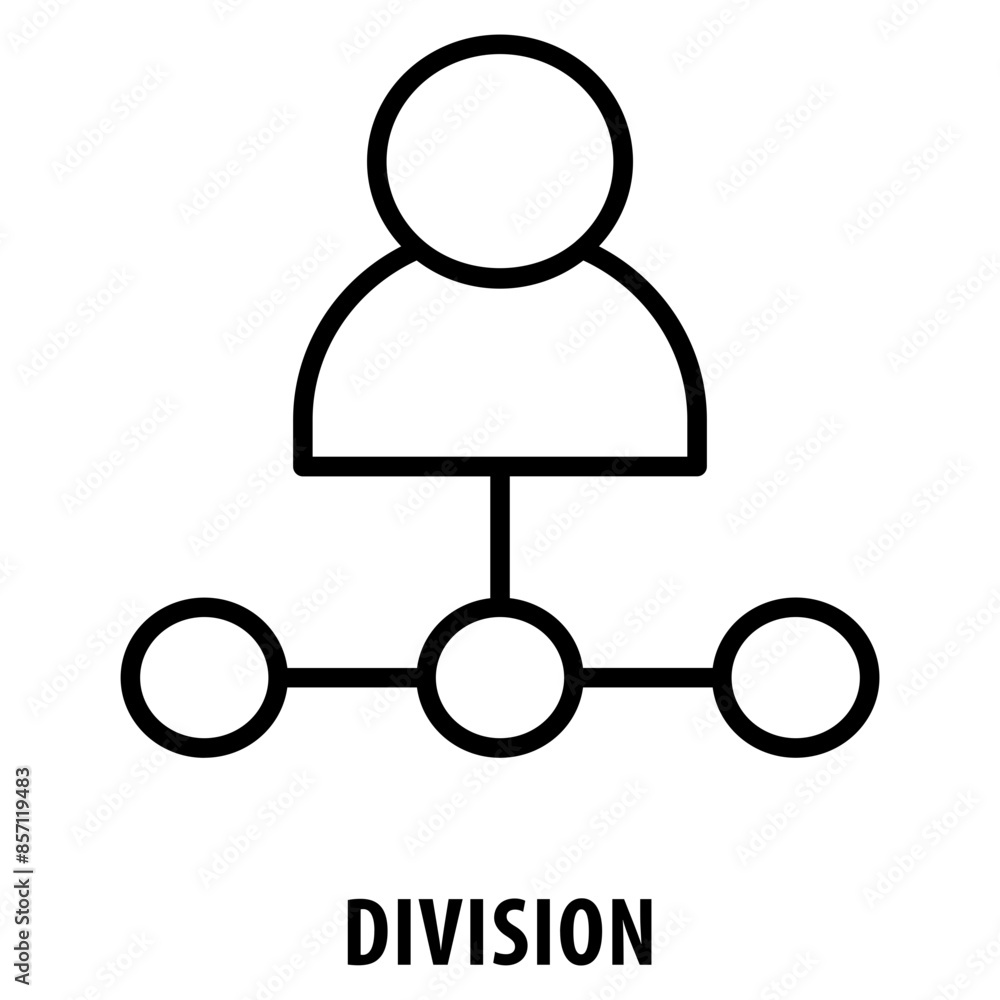 Poster division icon simple and easy to edit for your design elements