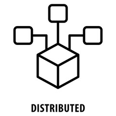 Distributed Icon simple and easy to edit for your design elements