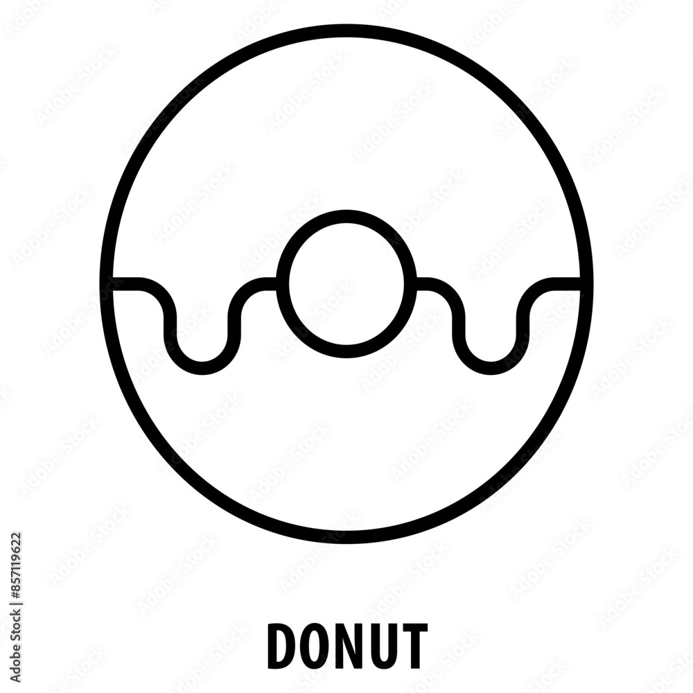 Aufkleber donut icon simple and easy to edit for your design elements