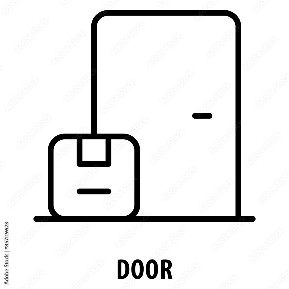 Poster door icon simple and easy to edit for your design elements