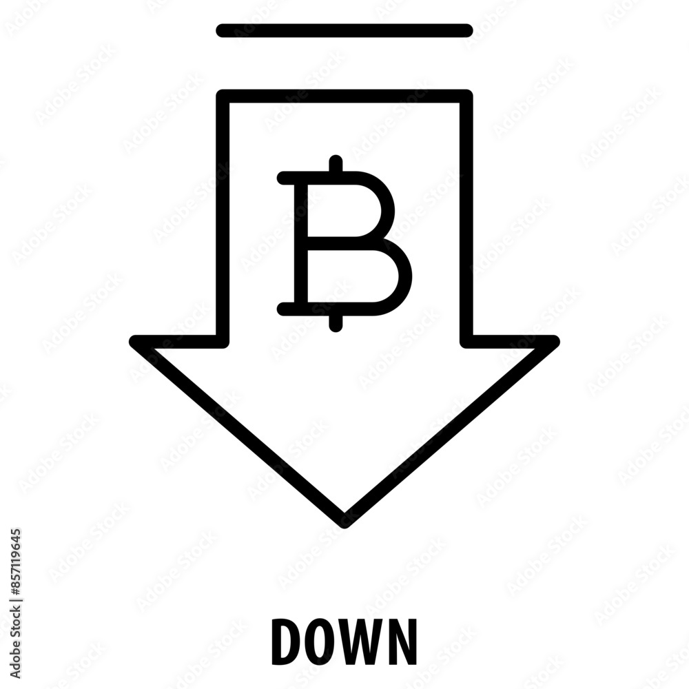 Poster down icon simple and easy to edit for your design elements