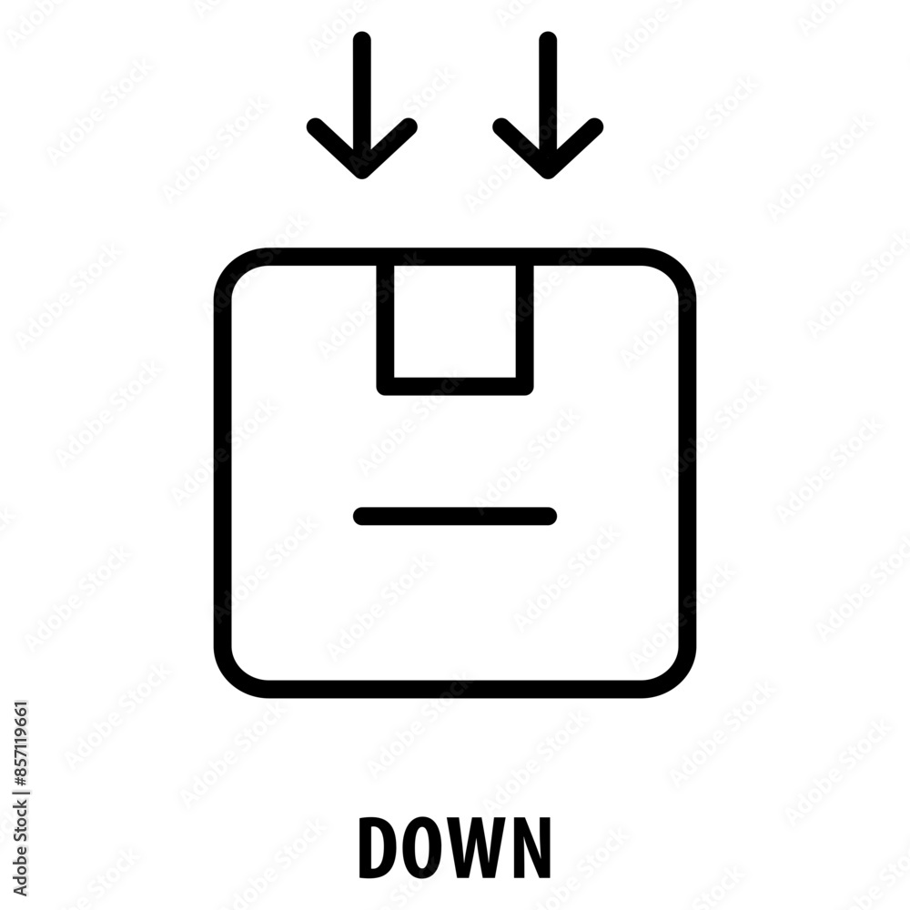 Poster down icon simple and easy to edit for your design elements