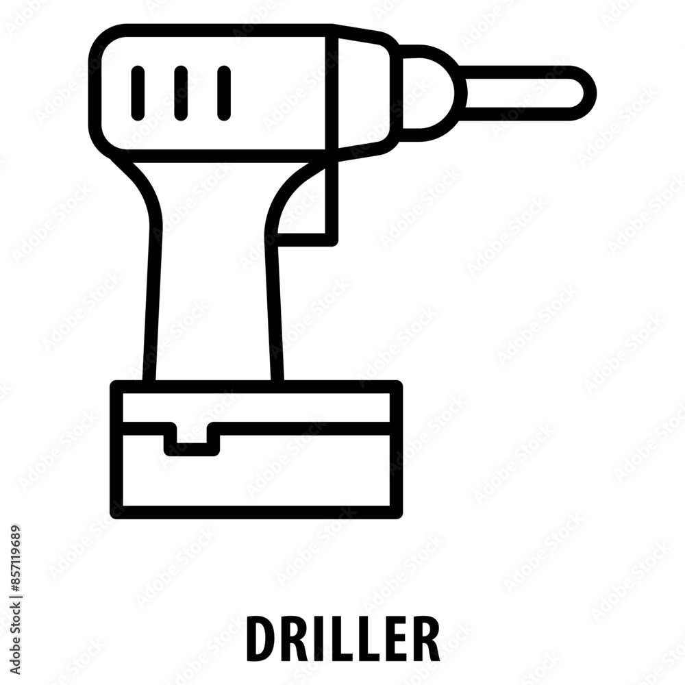 Poster driller icon simple and easy to edit for your design elements