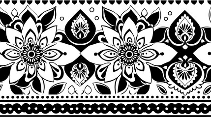 Elegant Monochrome Mandala Pattern for Luxury Backgrounds and Designs