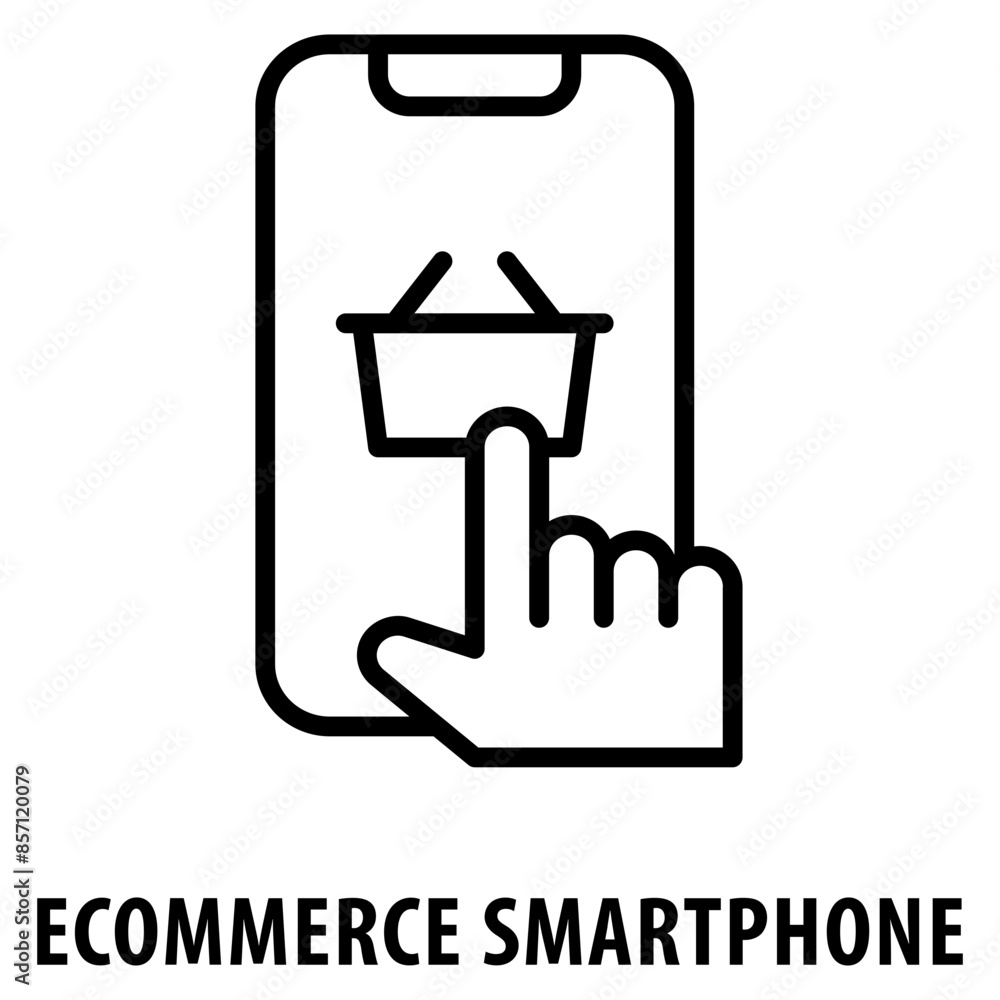 Poster ecommerce smartphone icon simple and easy to edit for your design elements