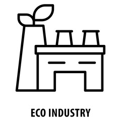 eco industry Icon simple and easy to edit for your design elements