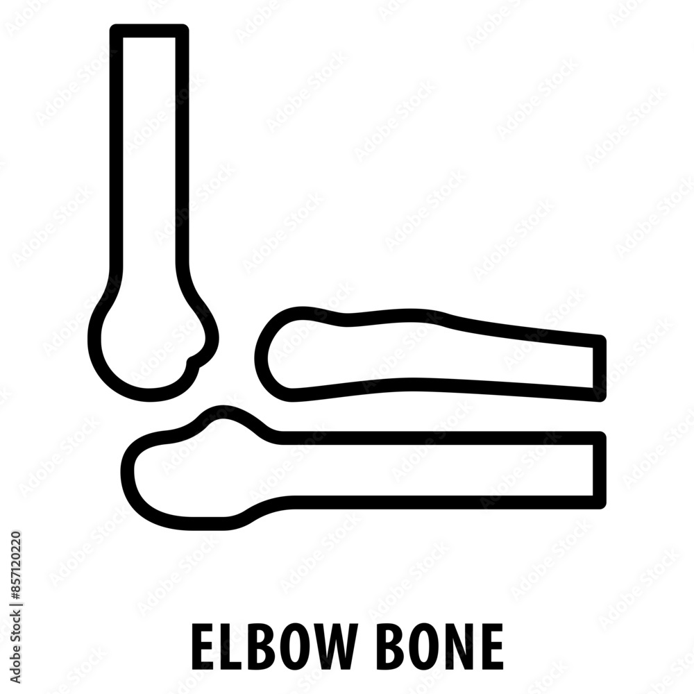 Poster elbow bone icon simple and easy to edit for your design elements