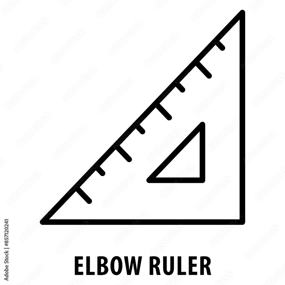 Aufkleber elbow ruler icon simple and easy to edit for your design elements