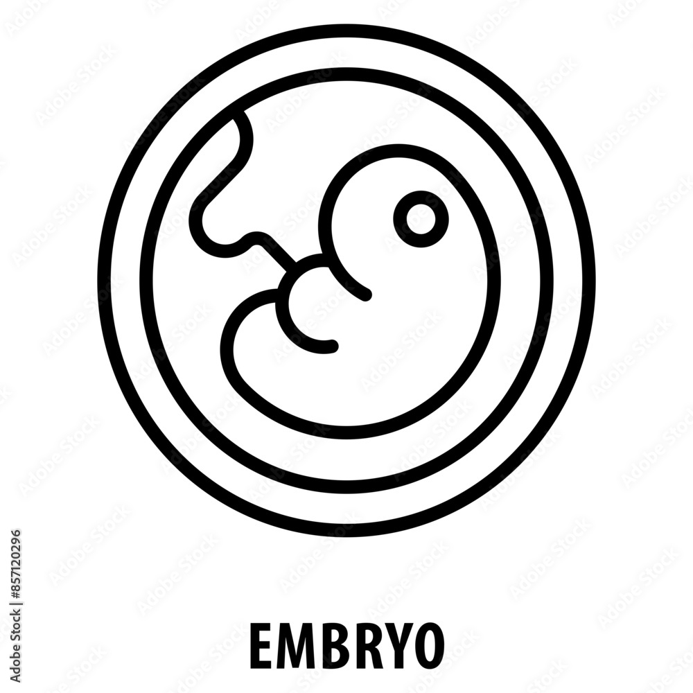 Poster embryo icon simple and easy to edit for your design elements