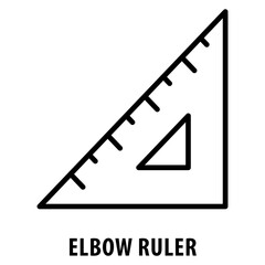Elbow ruler Icon simple and easy to edit for your design elements