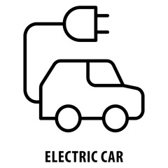 Electric car Icon simple and easy to edit for your design elements