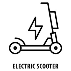 Electric scooter Icon simple and easy to edit for your design elements