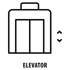 Elevator Icon simple and easy to edit for your design elements