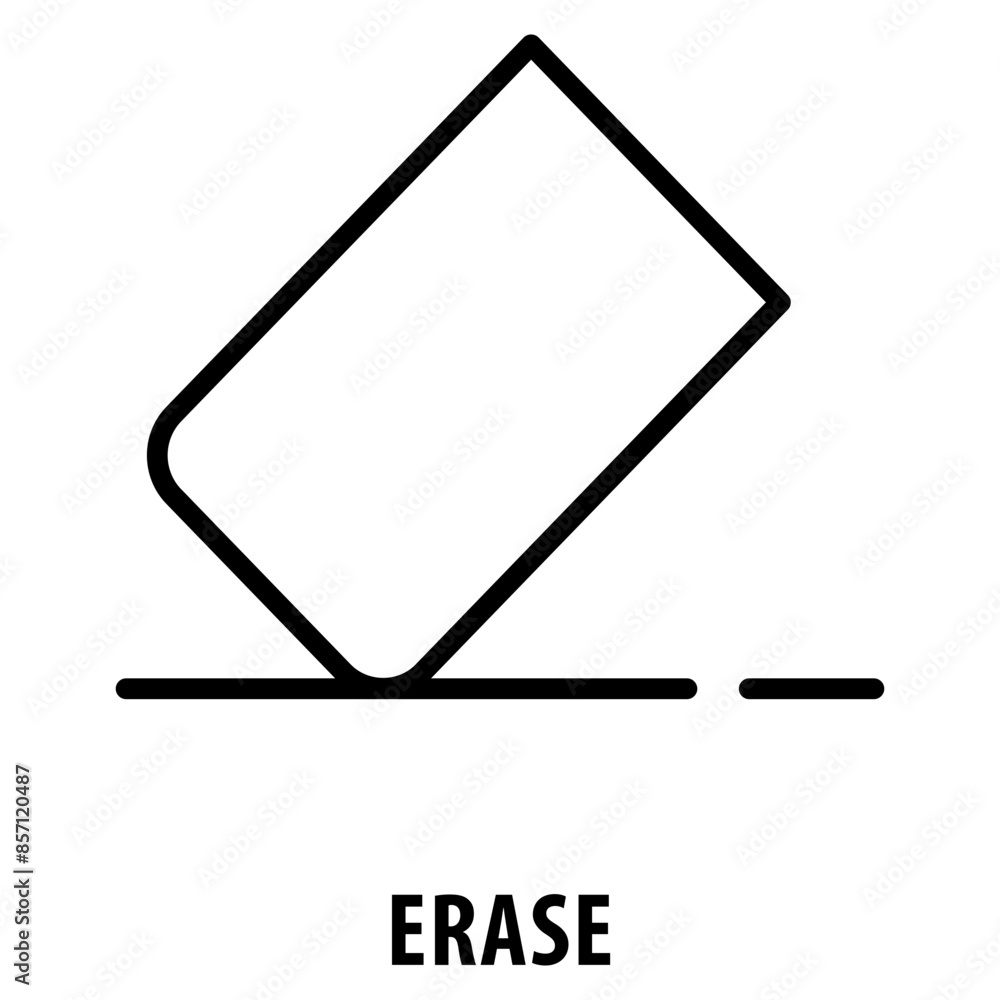 Poster erase icon simple and easy to edit for your design elements