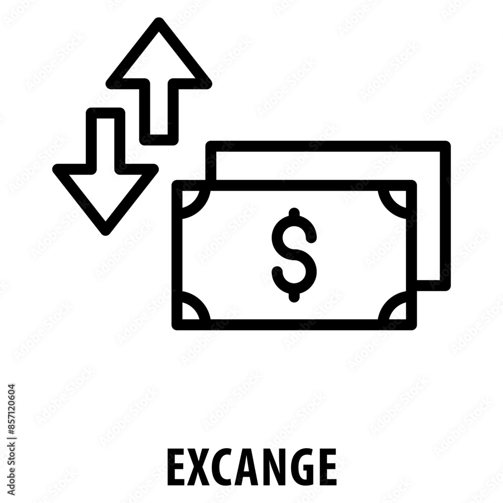 Poster excange icon simple and easy to edit for your design elements