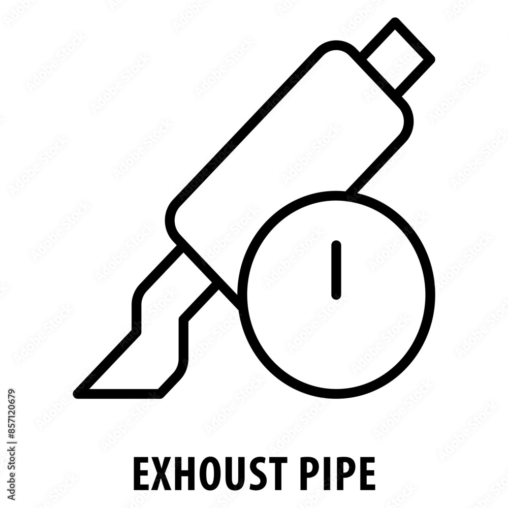 Poster Exhoust Pipe Icon simple and easy to edit for your design elements