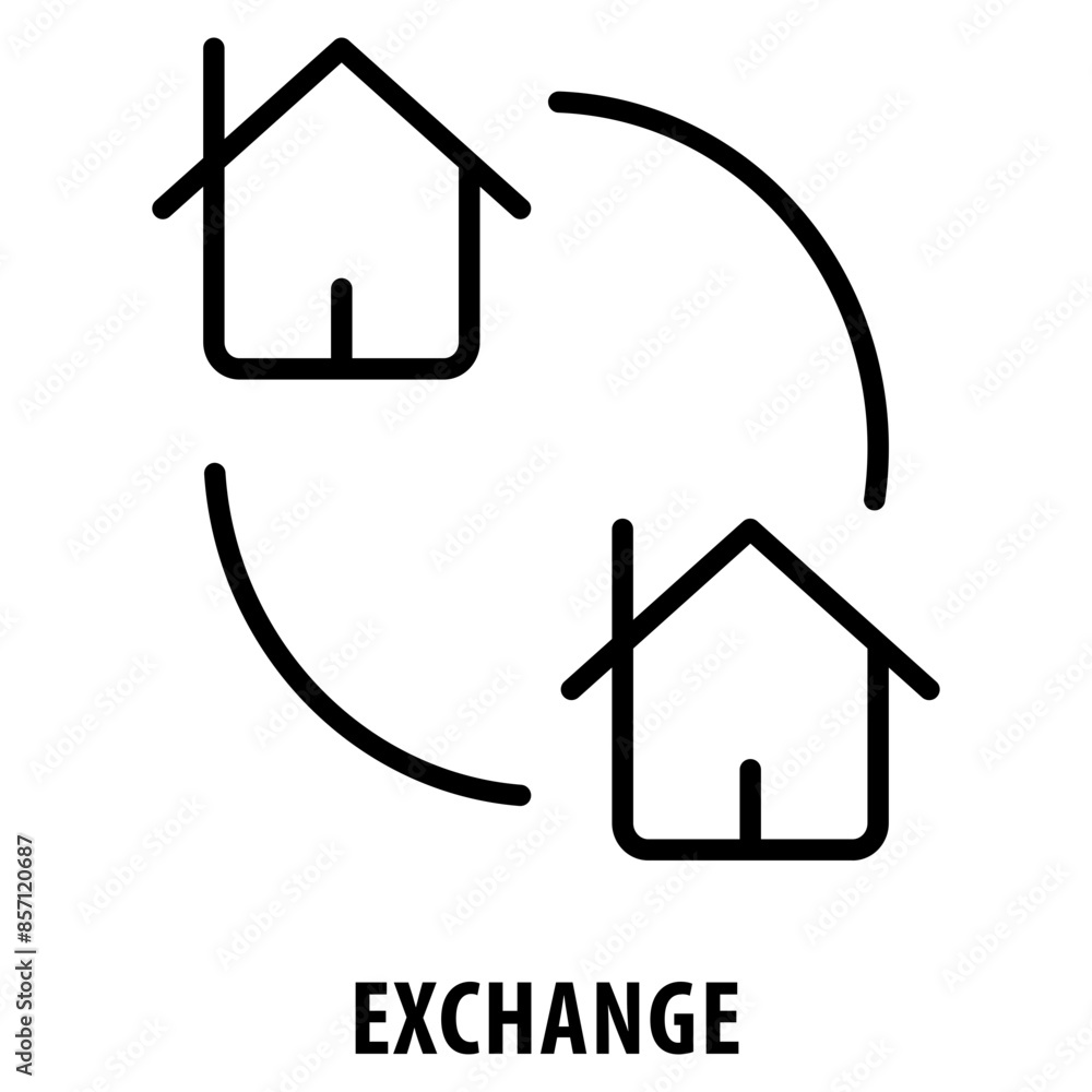 Poster exchange icon simple and easy to edit for your design elements