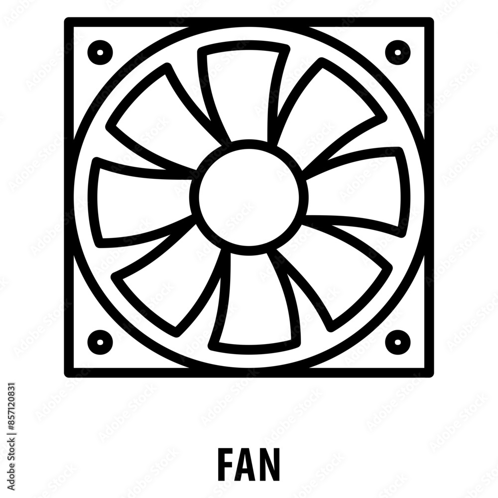 Poster fan icon simple and easy to edit for your design elements