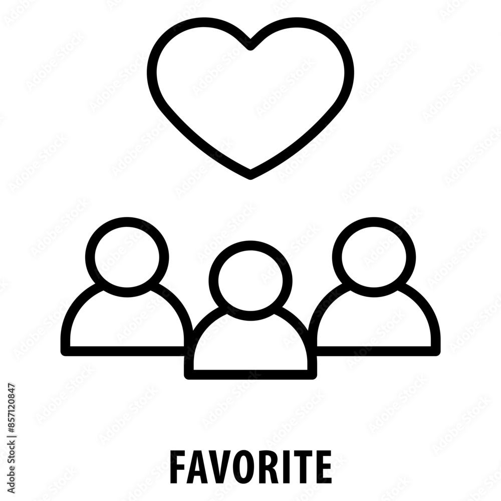 Poster favorite icon simple and easy to edit for your design elements
