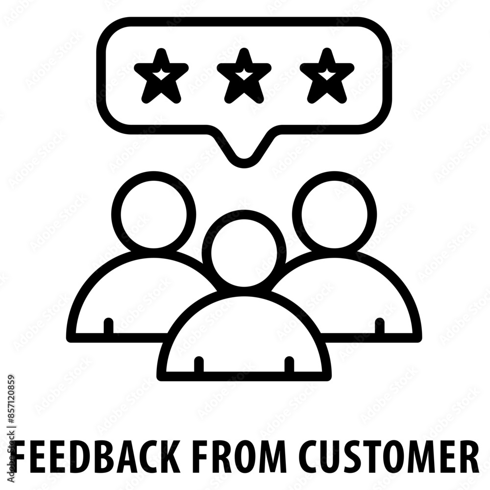 Poster feedback from customer icon simple and easy to edit for your design elements