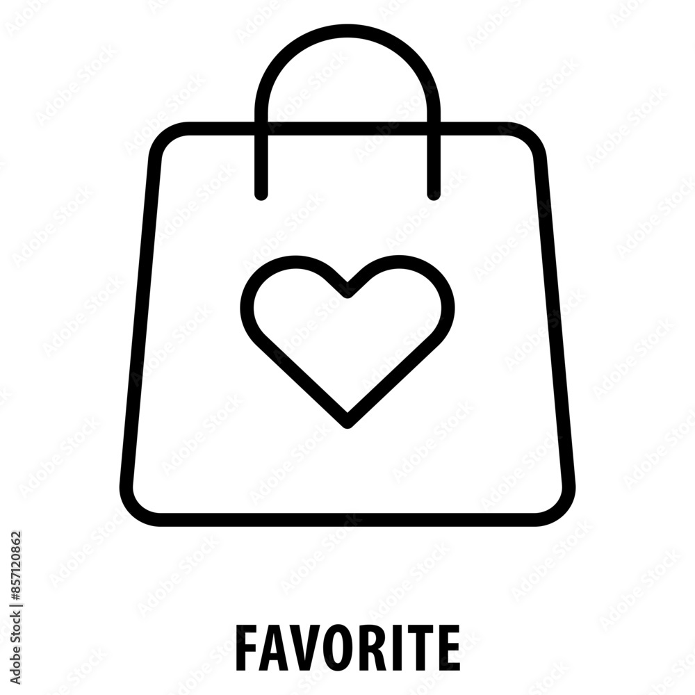 Poster favorite icon simple and easy to edit for your design elements