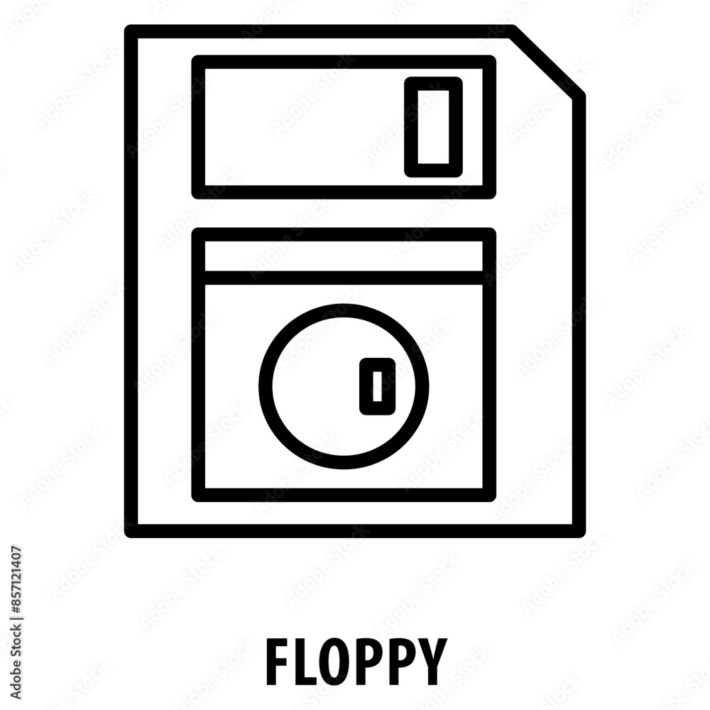 Poster floppy icon simple and easy to edit for your design elements