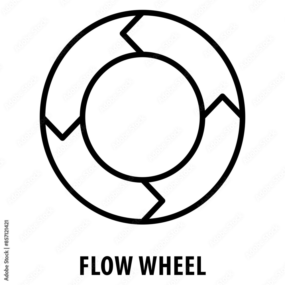 Poster flow wheel icon simple and easy to edit for your design elements