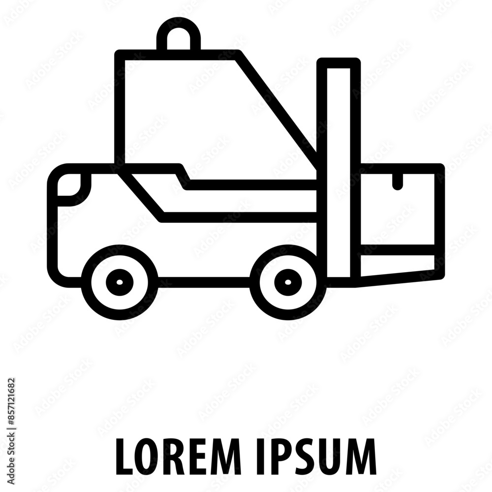 Poster forklift icon simple and easy to edit for your design elements