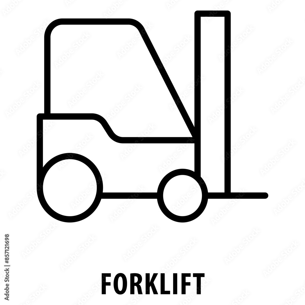 Poster forklift icon simple and easy to edit for your design elements