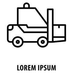 Forklift Icon simple and easy to edit for your design elements